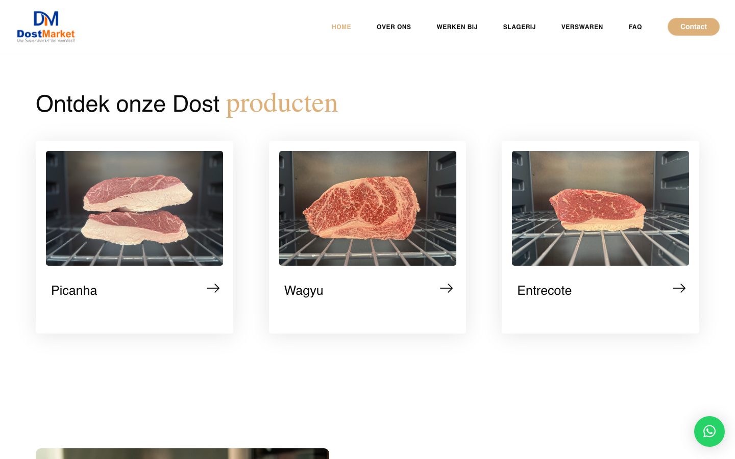 Sectie "Ontdek onze Dost producten"
