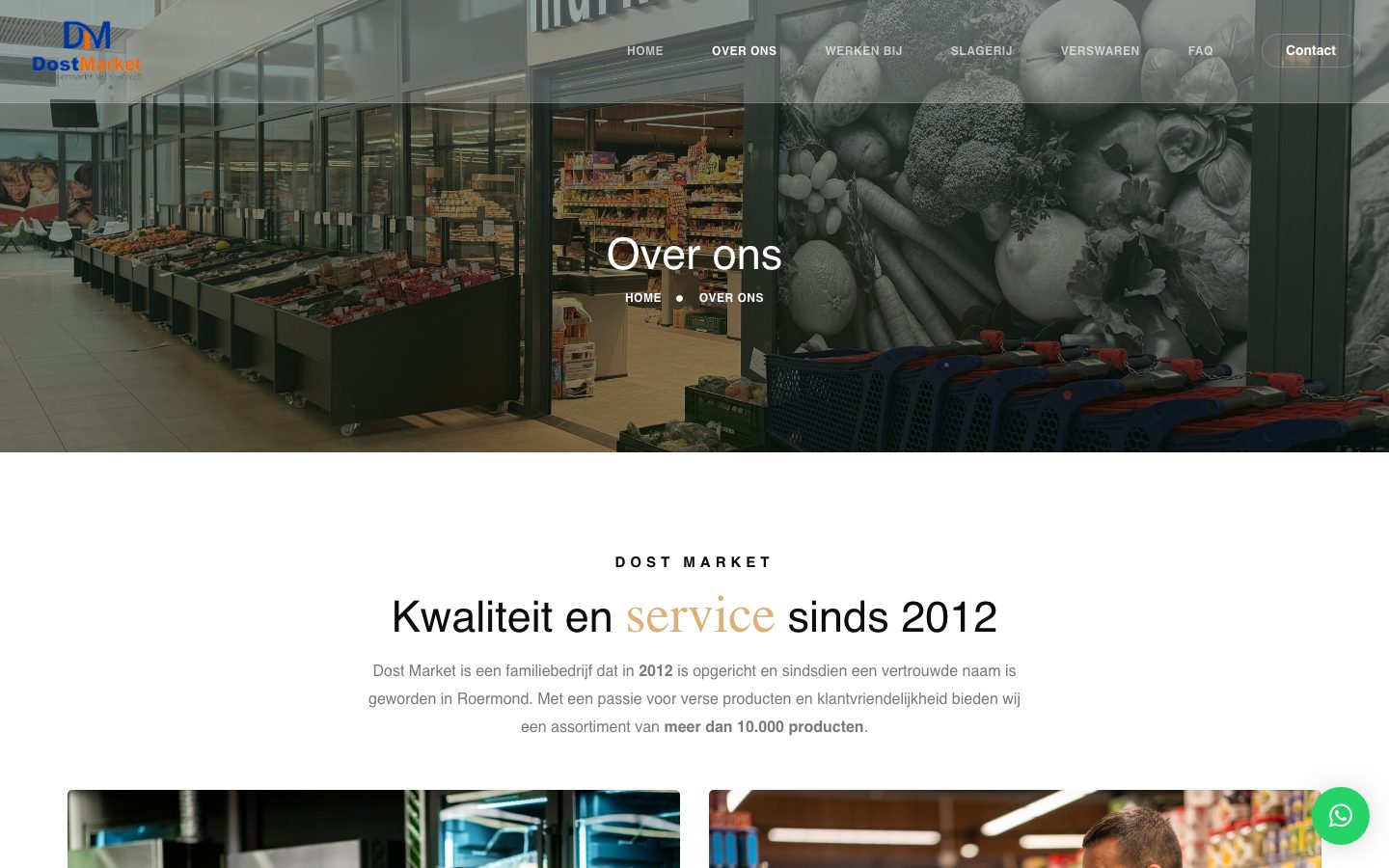 Pagina "Over ons"