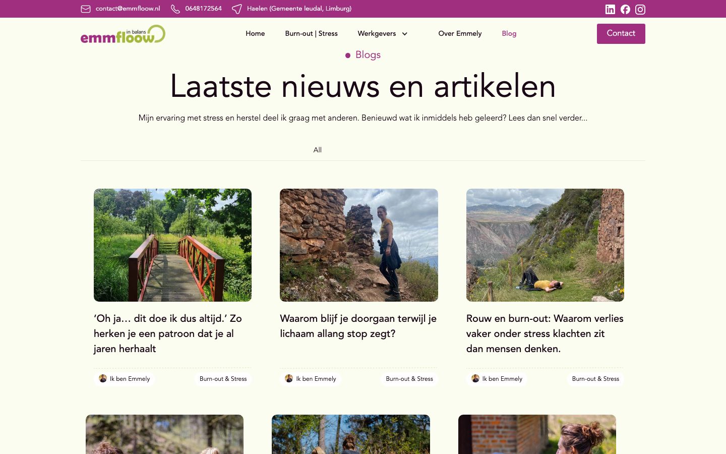 Blogoverzicht "Laatste nieuws en artikelen" met filter