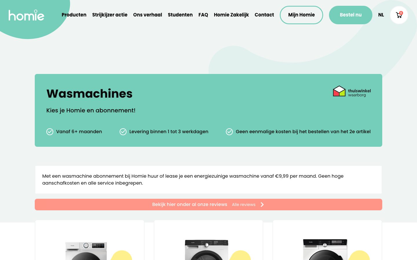 Categoriepagina wasmachines