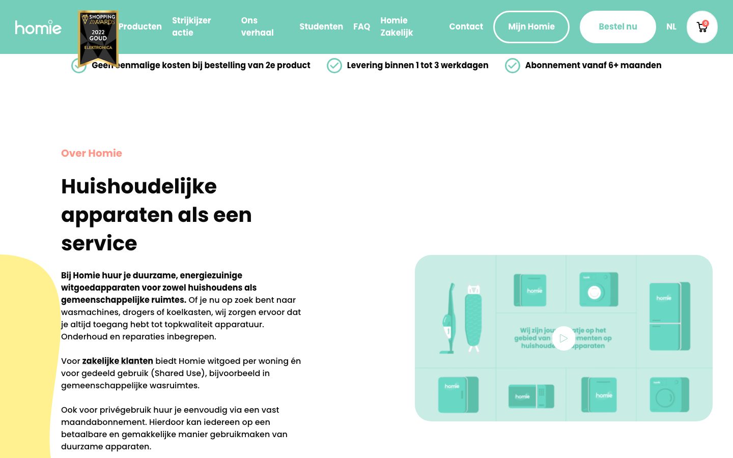 Sectie "Huishoudelijke apparaten als een service"