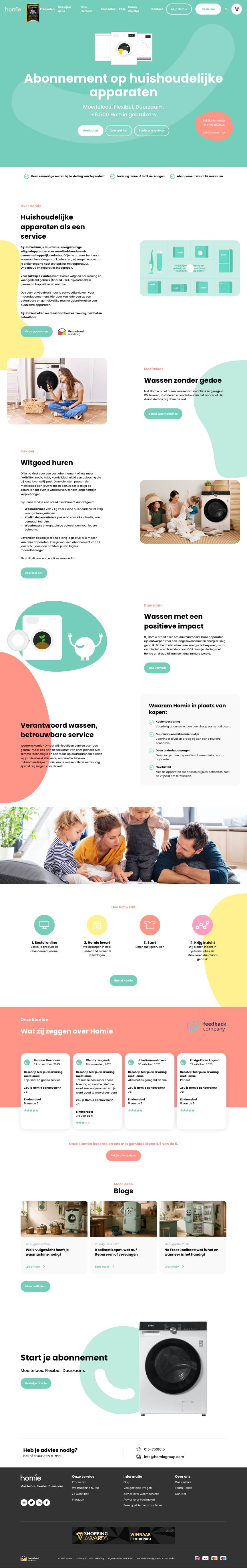 De site van Homie