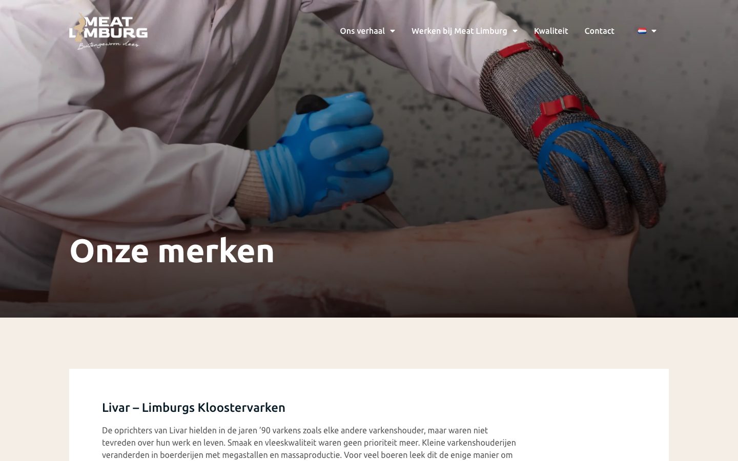 Pagina "Onze merken"