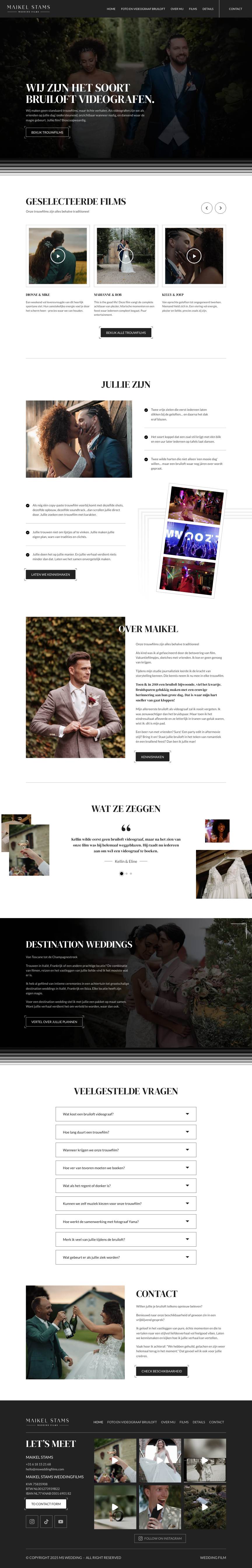 De site van MS Wedding Films