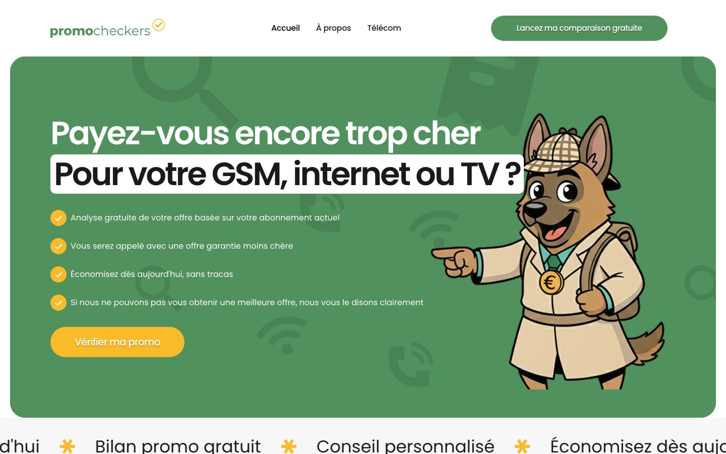 Franstalige homepage van PromoCheckers
