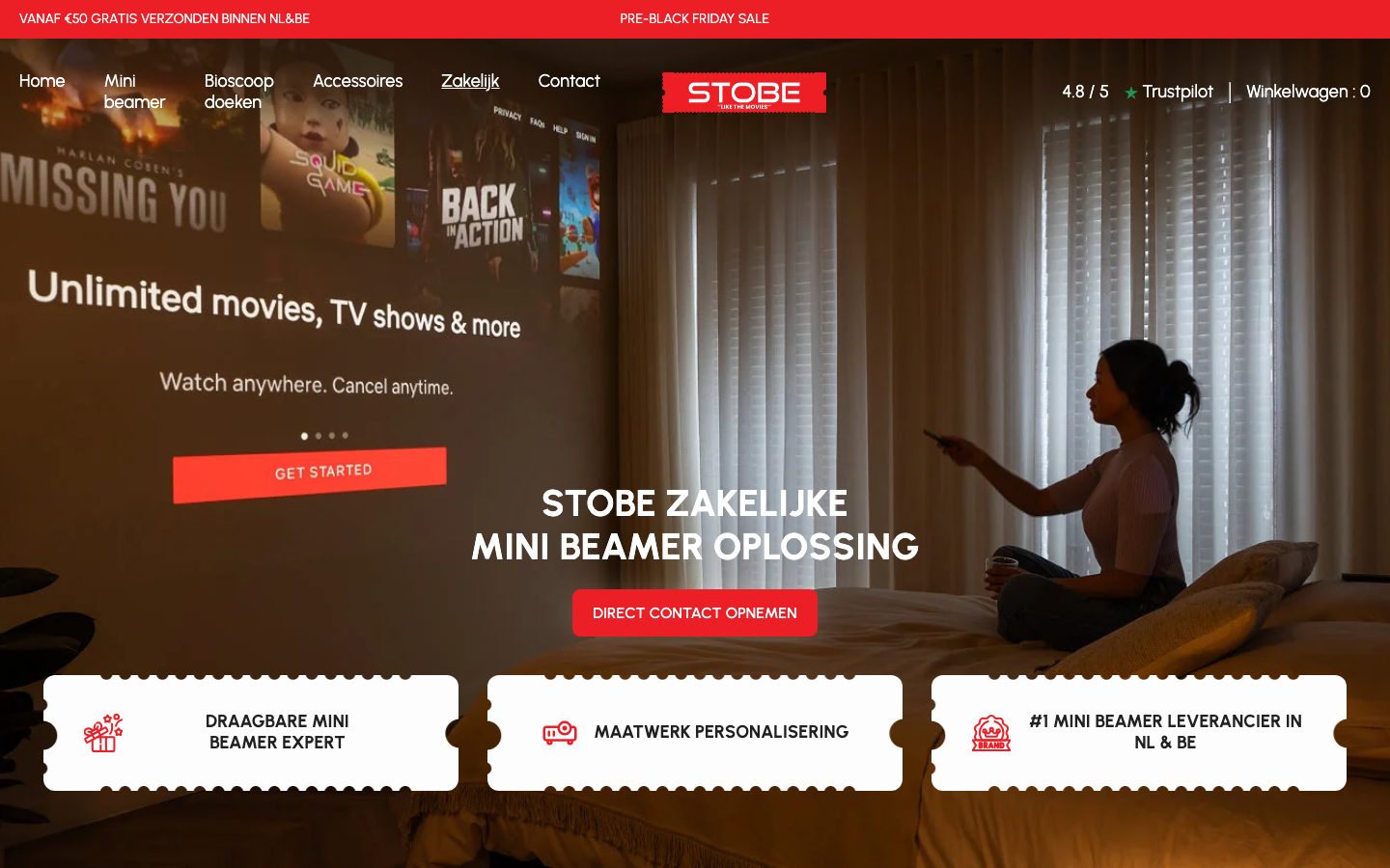Pagina "Stobe zakelijke mini beamer oplossing"